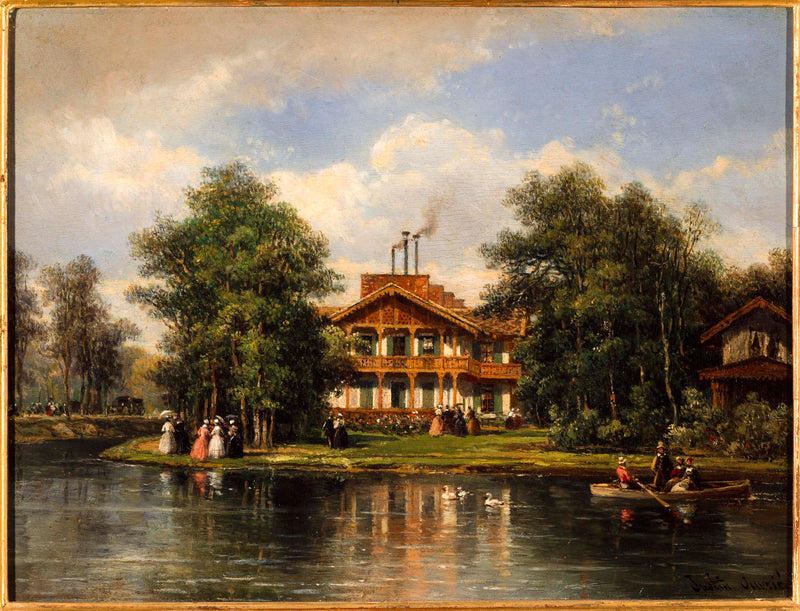 pierre-justin-ouvrie-1860-le-chalet-de-la-porte-jaune-the-bois-de-vincennes-art-print-fine-art-reproduction-wall-art