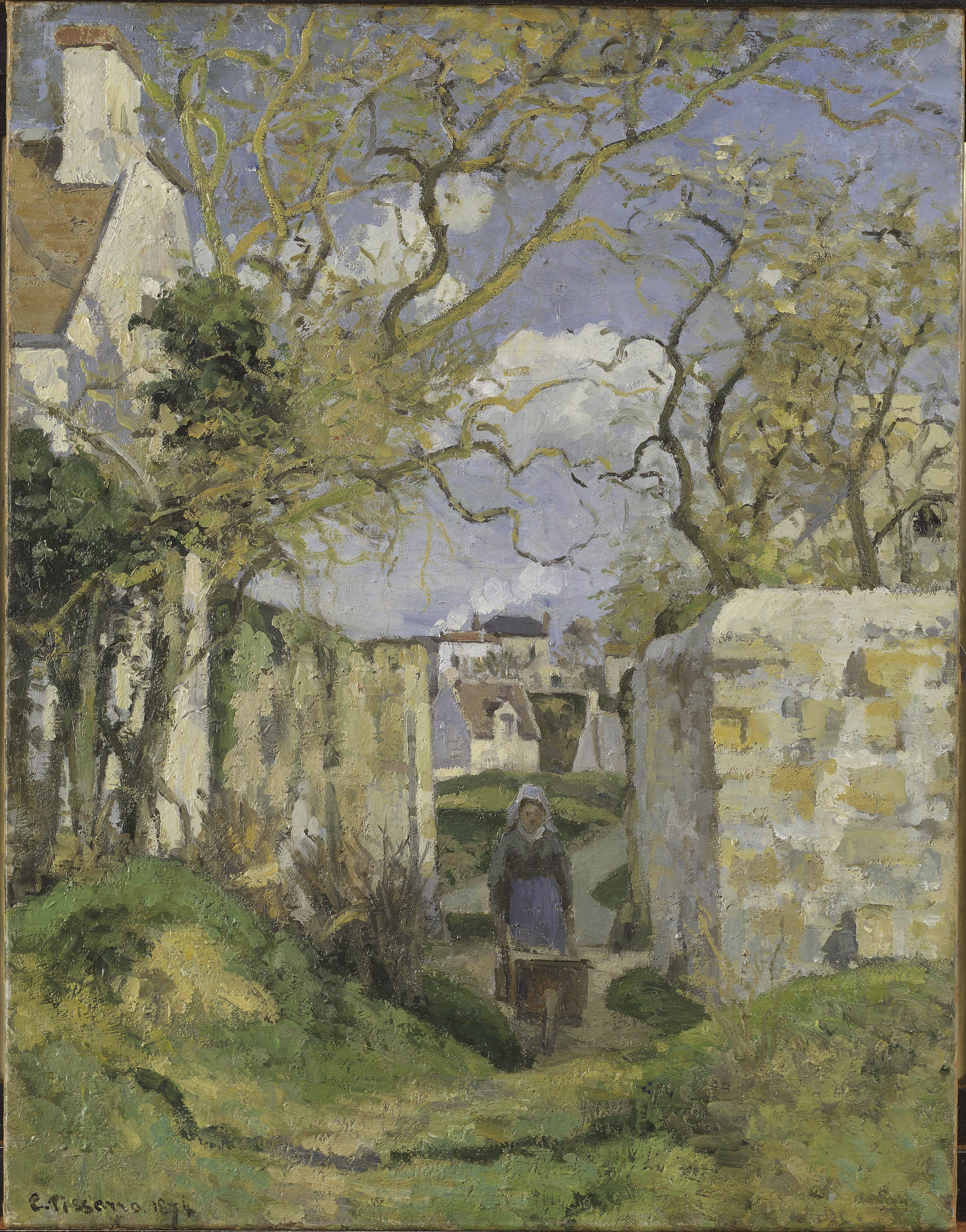 Camille Pissarro, 1874 - Maisema Pontoisista - taidevedos - Artprinta