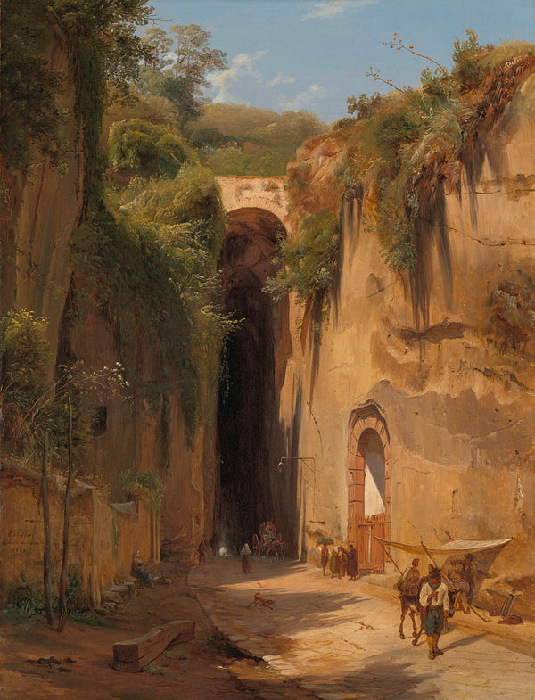 antonie-sminck-pitloo-1826-the-grotto-of-posillipo-at-naples-art-print-fine-art-reproduction-wall-art-id-a7ecviq0a