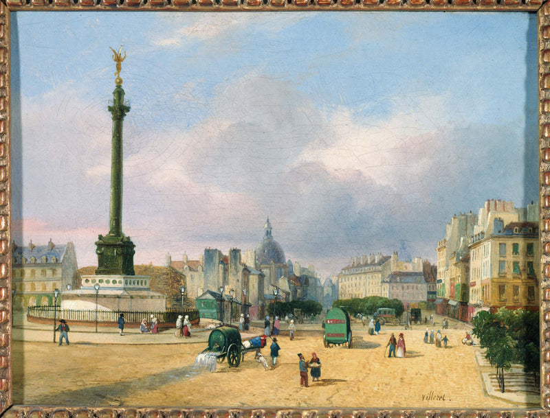 francois-etienne-villeret-1840-place-de-la-bastille-art-print-fine-art-reproduction-wall-art