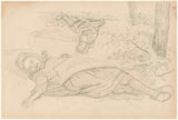 jozef-israels-1834-lying-and-sitting-girl-art-print-fine-art-reproduction-wall-art-id-aampkj2rs