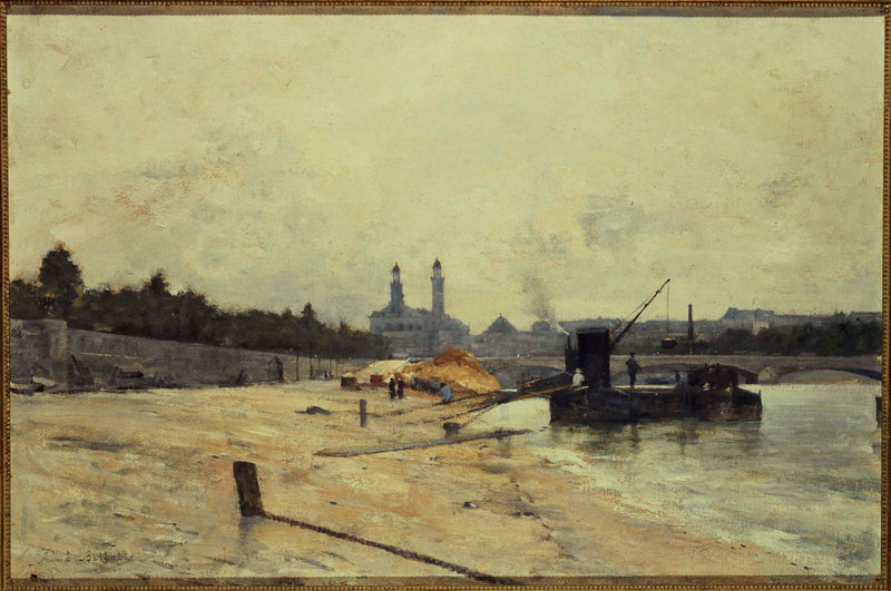 rene-billotte-1880-the-pont-de-lalma-and-the-old-trocadero-seen-from-the-quai-dorsay-art-print-fine-art-reproduction-wall-art