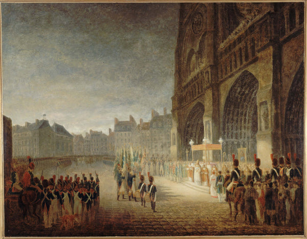 antoine-gros-1805-blessing-flags-on-the-steps-of-notre-dame-art-print-fine-art-reproduction-wall-art