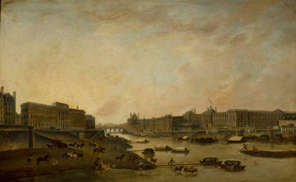 pierre-antoine-demachy-1800-the-mint-and-the-louvre-seen-from-the-pont-neuf-1800-art-print-fine-art-reproduction-wall-art
