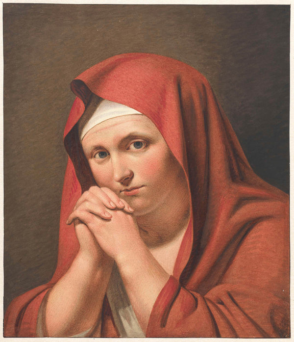 cornelis-kruseman-1814-woman-in-red-with-folded-hands-art-print-fine-art-reproduction-wall-art-id-ar8g866db