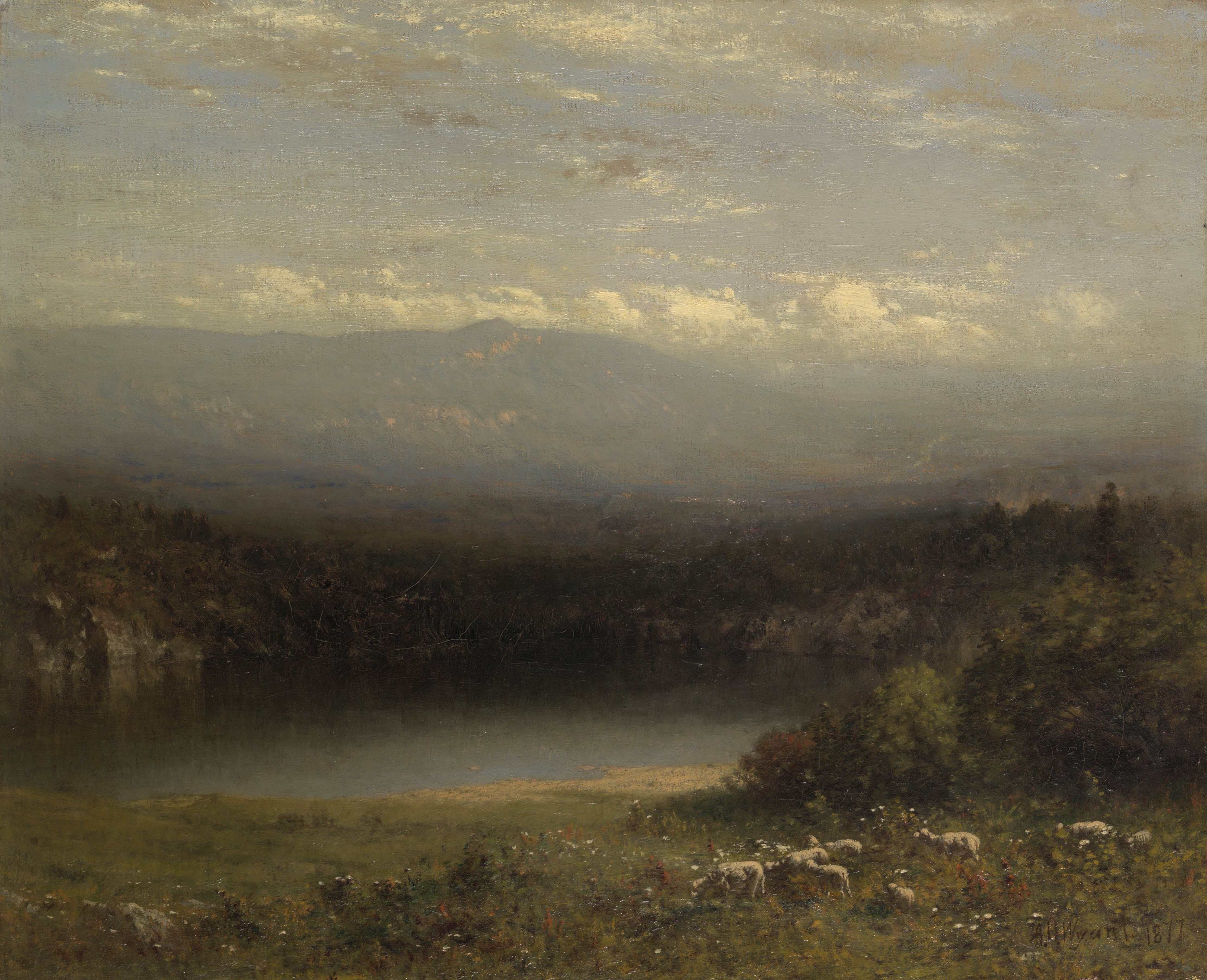 Alexander Helwig Wyant, 1877 - Mountain Lake - fine art print – Artprinta