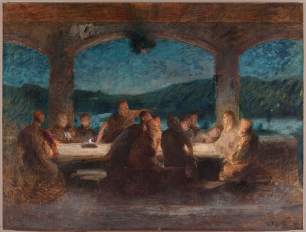 alexandre-jean-joseph-falguiere-1898-the-lords-supper-art-print-fine-art-reproduction-wall-art