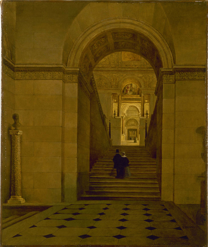victor-duval-1840-the-grand-staircase-of-the-louvre-1840-art-print-fine-art-reproduction-wall-art