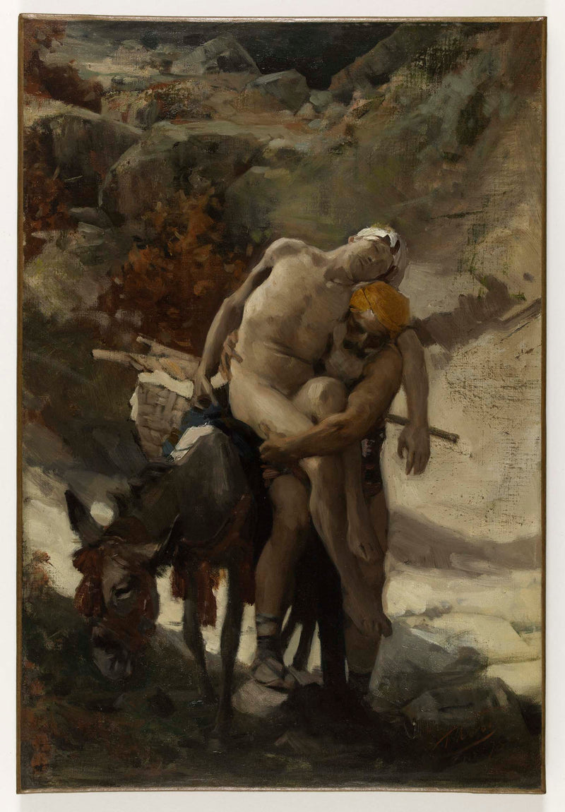 aime-morot-1878-the-good-samaritan-sketch-art-print-fine-art-reproduction-wall-art