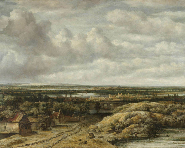 philips-koninck-1655-distant-view-with-cottages-along-a-road-art-print-fine-art-reproduction-wall-art-id-ayo0obb30