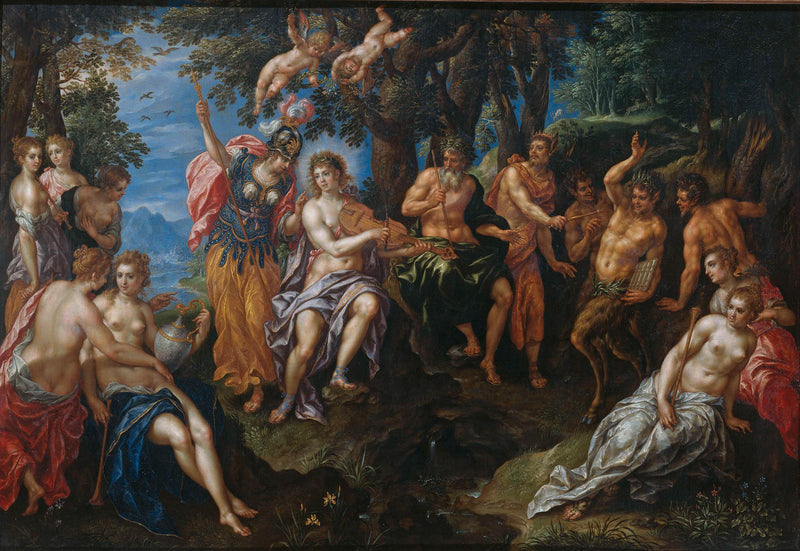 hendrik-de-clerck-1600-the-contest-between-apollo-and-pan-art-print-fine-art-reproduction-wall-art-id-az6ktaa27